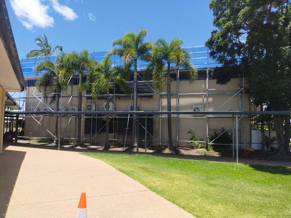 Hire Scaffolding Brisbane - view of building under repair